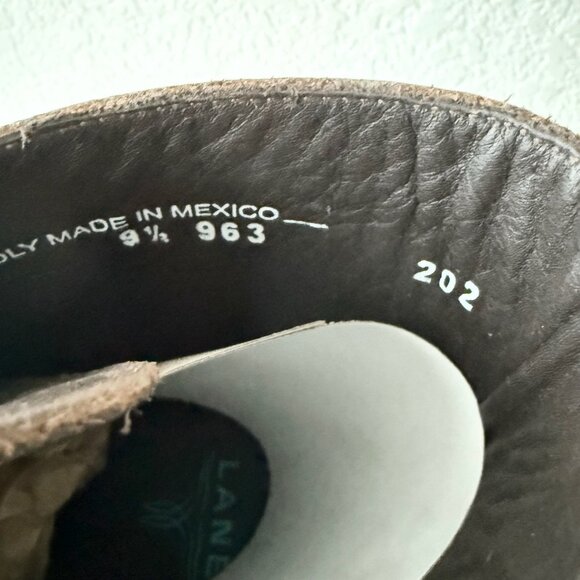 NEW Lane Mens Brown Ankle Boots Size 9.5 Lace-up Casual Genuine Leather Sole - Picture 10 of 12